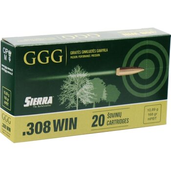 GGG 308 Win 155gr 10,04g HPBT Sierra MatchKing 20 kpl