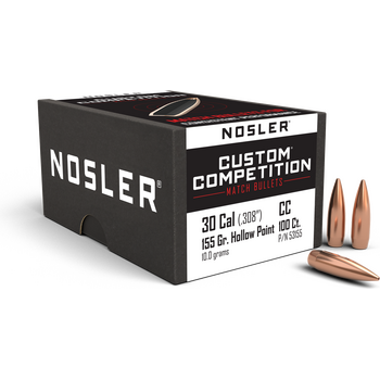 Nosler 30 Cal 155gr Custom Competition HPBT (100 kpl)