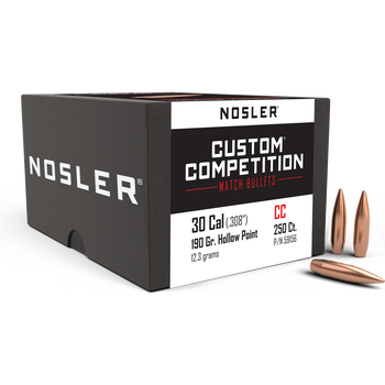 Nosler 30 Cal 190gr Custom Competition HPBT (250 kpl)