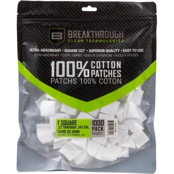 Breakthrough Square Cotton Patches - 1" x 1" - 1,000pcs / Pack with Plastic Tray