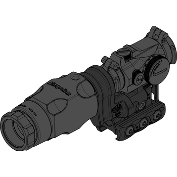 Spuhr RDF-20291K Aimpoint T-2 Magnifier Mount H74mm/2.91" PIC