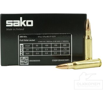 Sako .308 Win 8g / 123grs. Range FMJ 50kpl