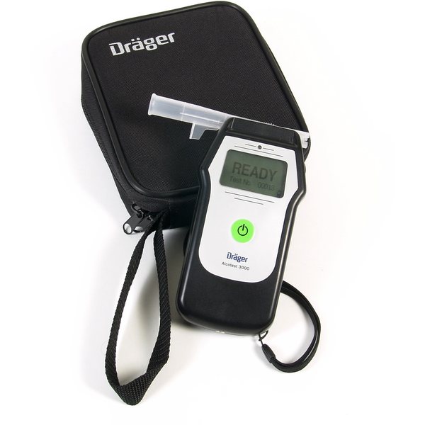 Dräger Alcotest 3000 + 10 suukappale + LED-vetolamppu