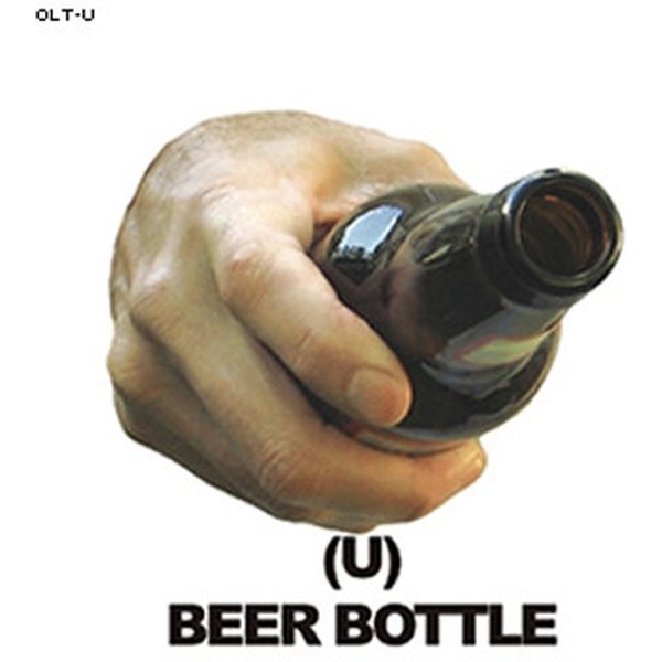 Law Enforcement Targets Beer Bottle Hand Overlay