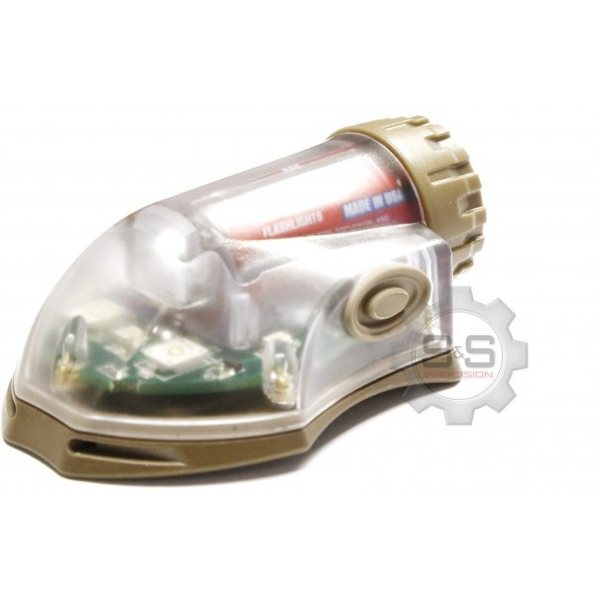 S&S Precision Manta Strobe, IR Down/Up, Solid Green, Solid Green & White Strobe