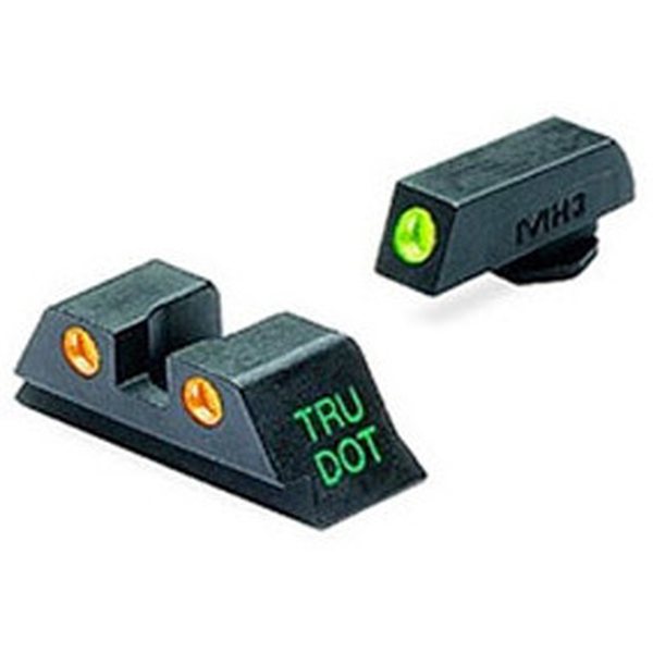 Meprolight Tru-Dot Sight, Fits Glk17, 19, 22, 23, Green/Orange