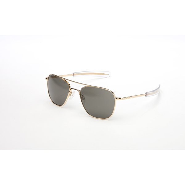 Randolph Aviator 52mm 23K Gold Gray Polarized Glass Bayonet (AF21634)