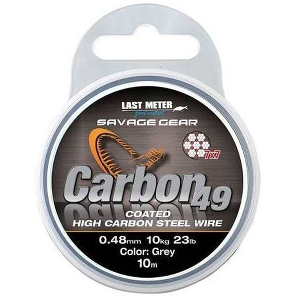 Savage Gear Carbon 49 0,60 mm coated high carbon steel wire