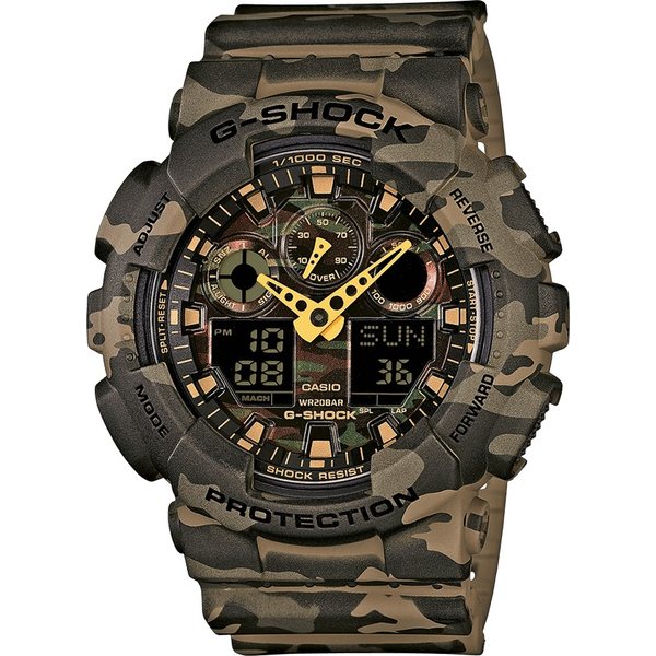 Casio G-Shock GA-100 Green Camo