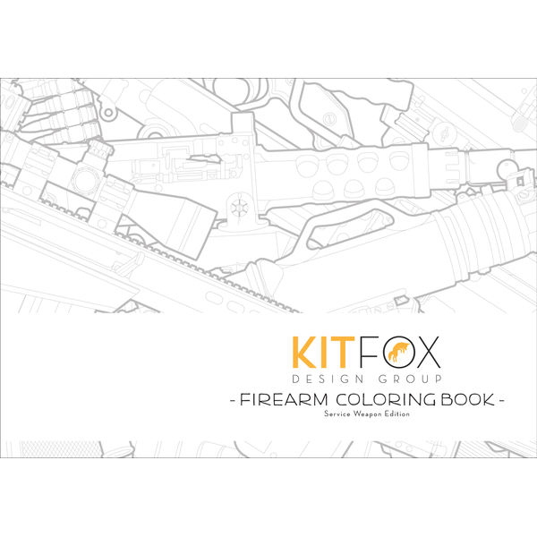 KitFox Firearm Coloring Book, Service Weapon Edition