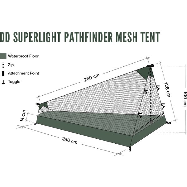 DD Hammocks DD SuperLight Pathfinder Mesh Tent