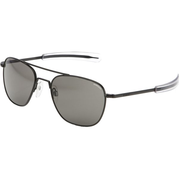 Randolph Aviator 58 Matte Black Bayonet Glass Gray Polarized AR