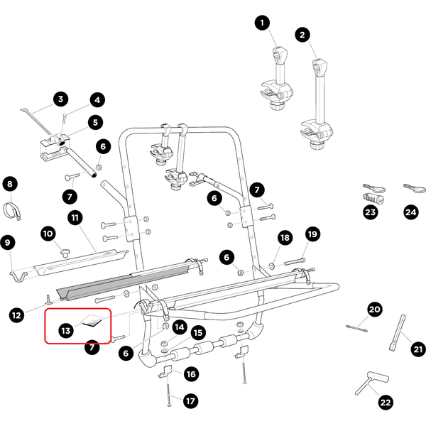 Thule Kumisuoja ClipOn yläpantaan (TH 50529)