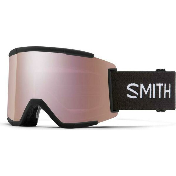 Smith Squad XL, Black w/ ChromaPop Sun Black Gold Mirror + ChromaPop Storm Rose Flash