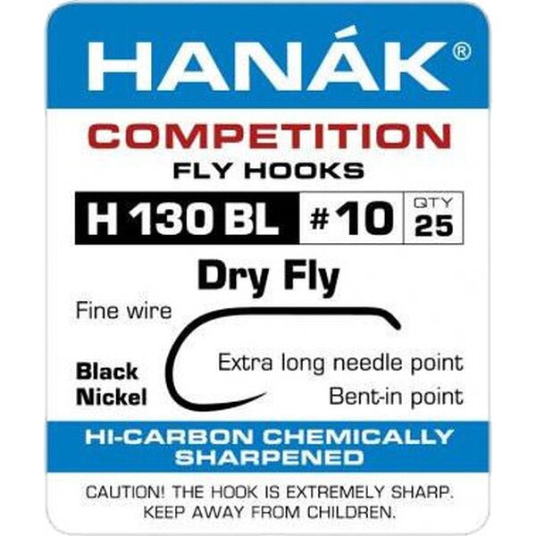 Hanak Competition H130BL Dry Fly, 25 unités