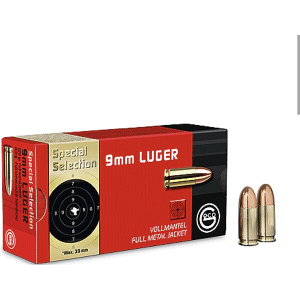 Geco 9 mm Luger FMJ RN 8 g Special Selection 50 pcs