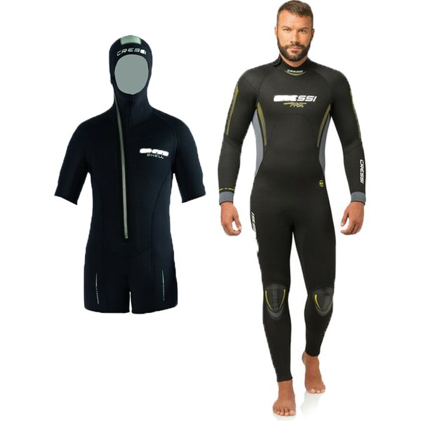 Cressi Fast 5mm + Shell Jacket 5mm Mens