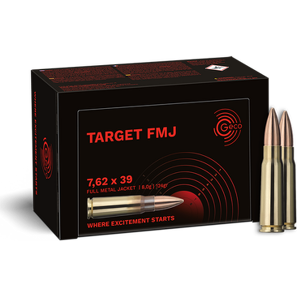 Geco 7,62x39 Target 8 g FMJ 50 件