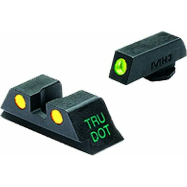 Meprolight Tru-Dot Sight, Fits Glk17, 19, 22, 23, Green/Yellow