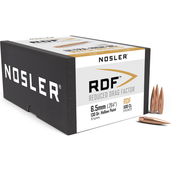 Nosler RDF 6.5mm 130 HPBT (500 kpl)