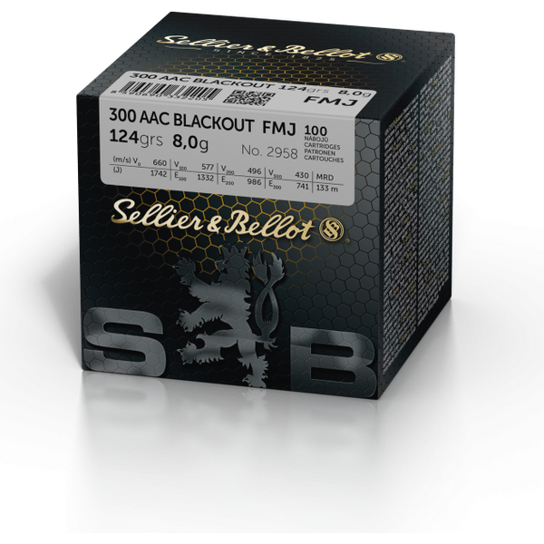 Sellier & Bellot 300 AAC Blackout FMJ 8,0g Bulk