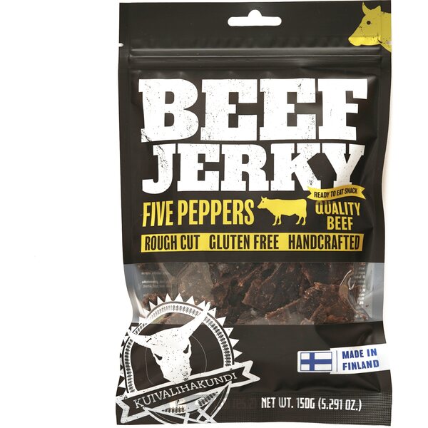 Kuivalihakundi Beef Jerky Five Peppers 150g