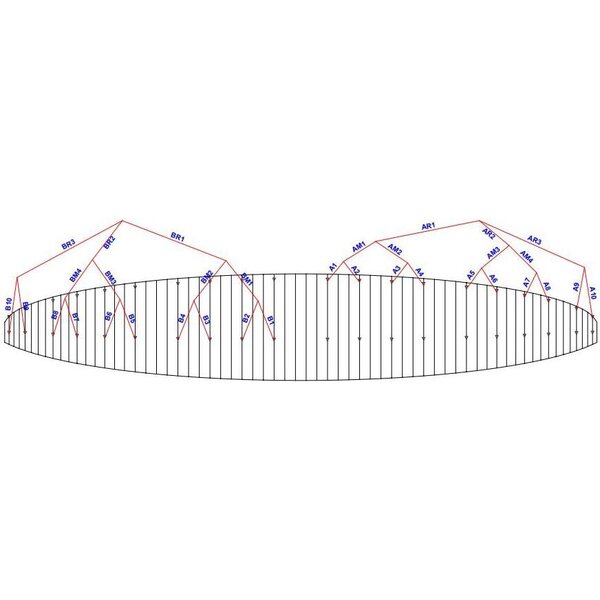 Ozone R1 V5 14m² Bridle Line Set