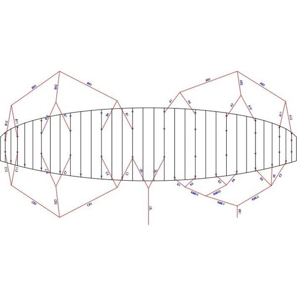Ozone Hyperlink V4 11.0m² Bridle Line Set