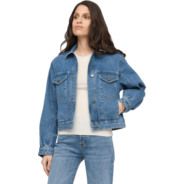 Duer Midweight Denim Pleated Jacket Womens