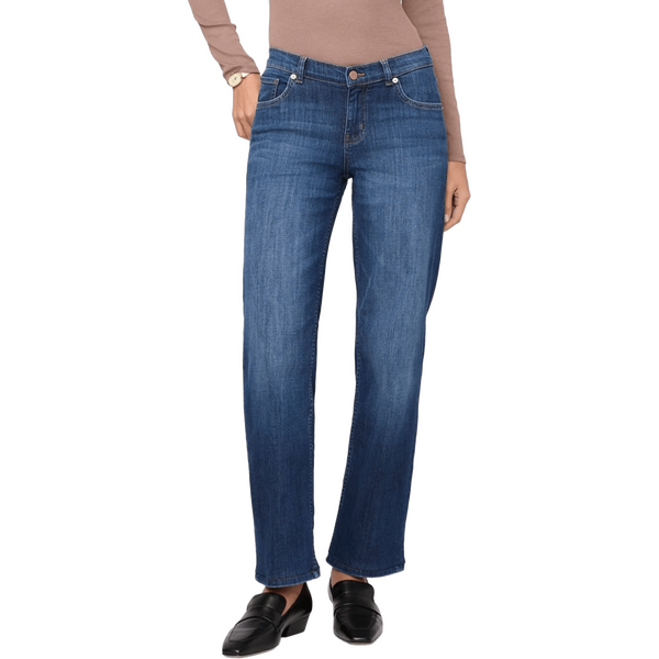 Duer Performance Denim Mid Rise Straight Womens