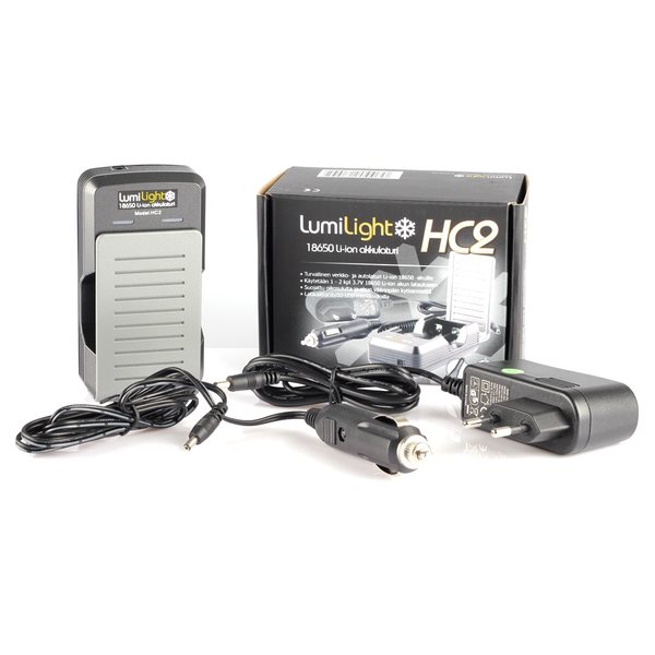 Lumilight 18650 akkulaturi HC2, 2x18650