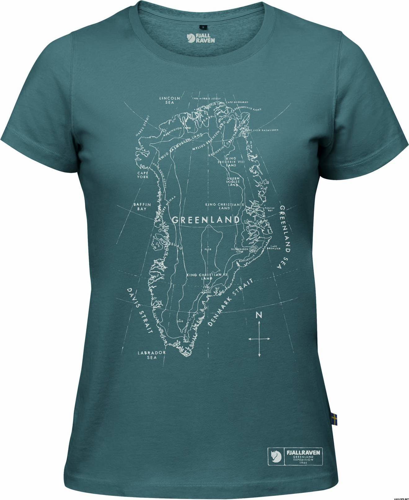 diepgaand Mis Noord Fjällräven Greenland Printed T-Shirt W, Frost Green (664), S | Women's T- Shirts | Viranomainen.fi English