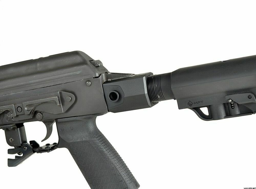 AK stock adaptor allows for standard fixed AK stock to accept a AR buffer t...